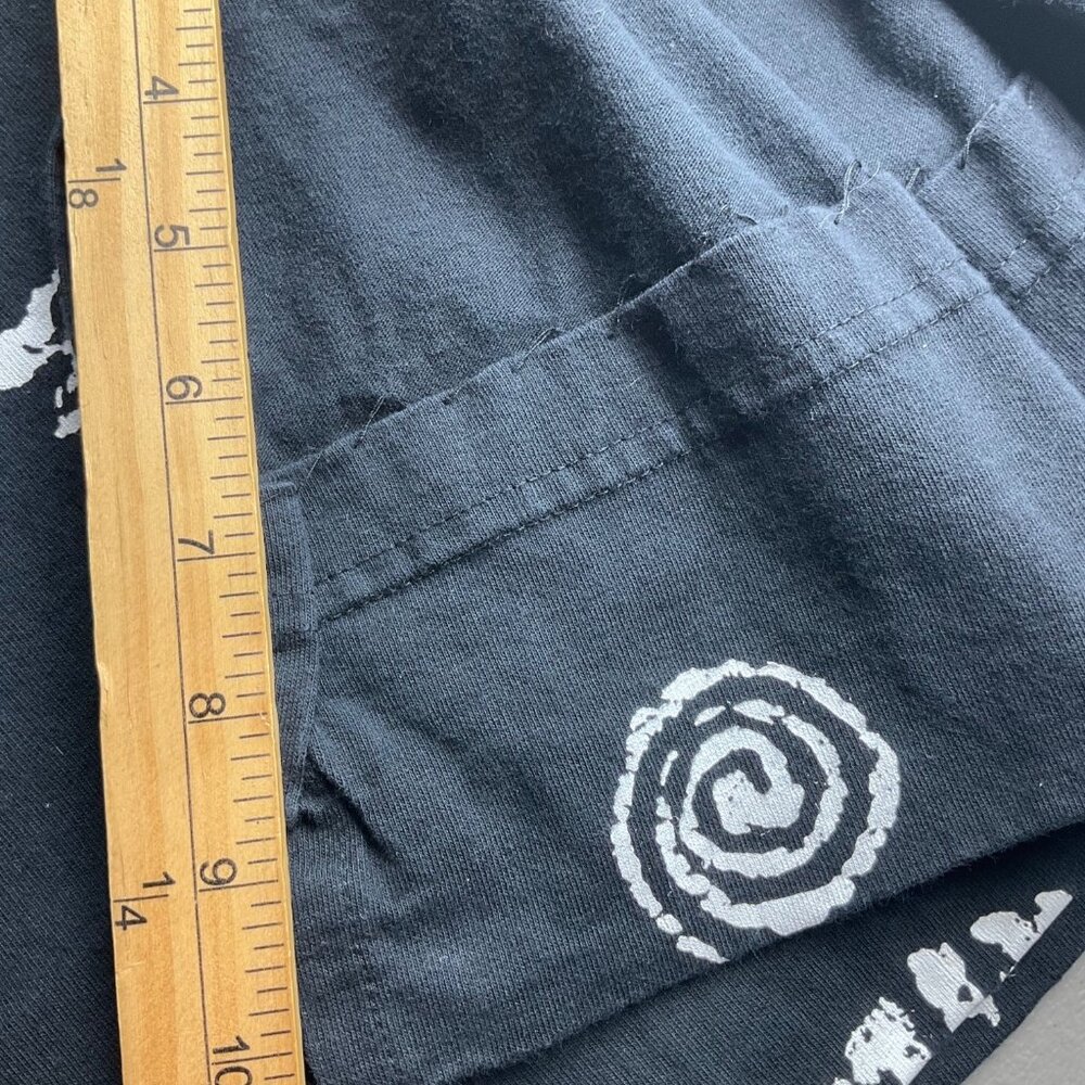 VTG M.Mac 90's Small P Black White Fish all Over Print Cotton Maxi Dress T-Shirt - Picture 9 of 14